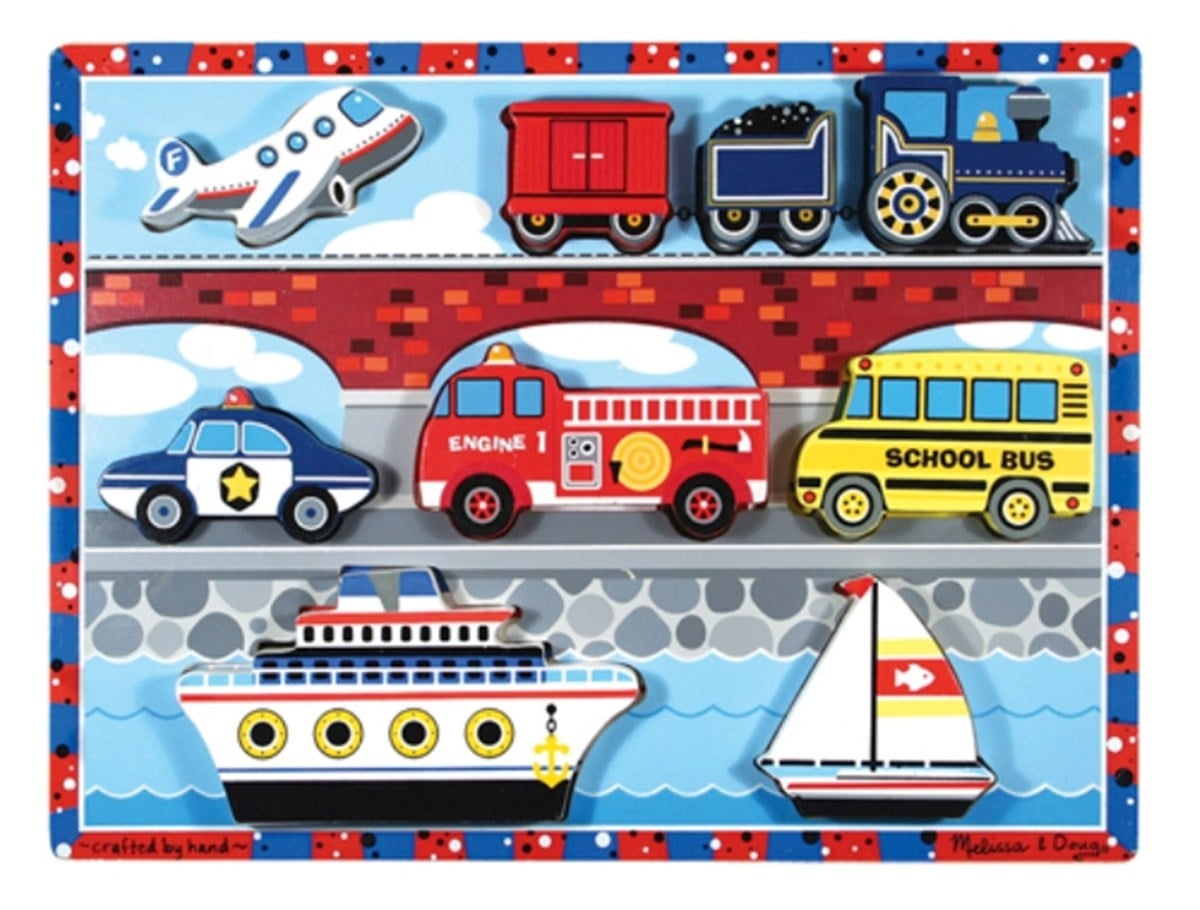 Melissa & Doug Ahşap Tombul Yapboz - Araçlar