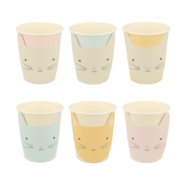 Meri Meri - Cat Cups - Kedi Bardaklar - 8'li