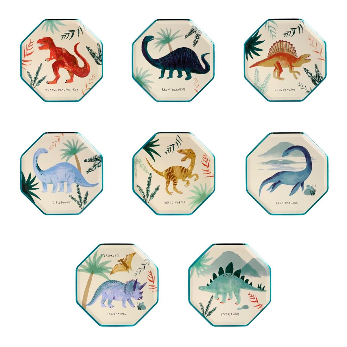Meri Meri - Dinosaur Plates - Dinozor Tabak