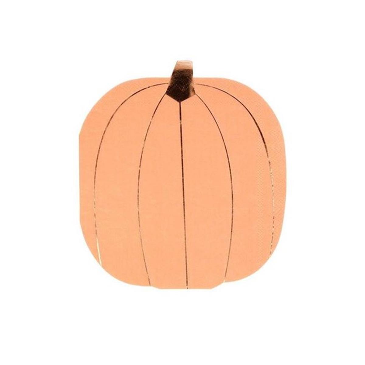 Meri Meri - Pastel Halloween Pumpkin Napkins - Pastel Bal Kabağı Peçete
