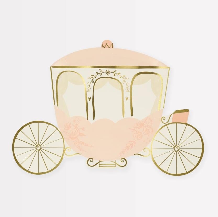 Meri Meri - Princess Carriage Plates - Prenses Arabası Tabaklar (x8)