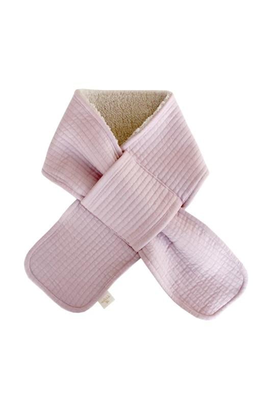 Miela Çift Taraflı Kapitone Atkı Peluş Astarlı - Lila