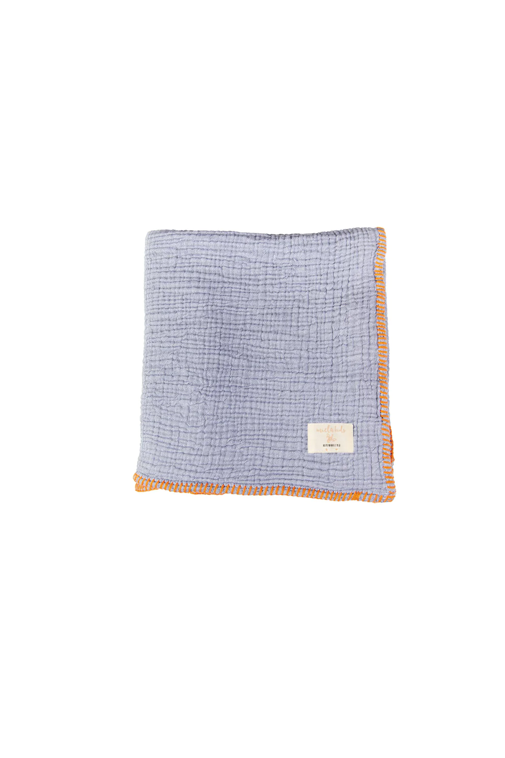 Miela Kids Marshmallow Müslin Battaniye - Neon Detaylı Denim Mavi