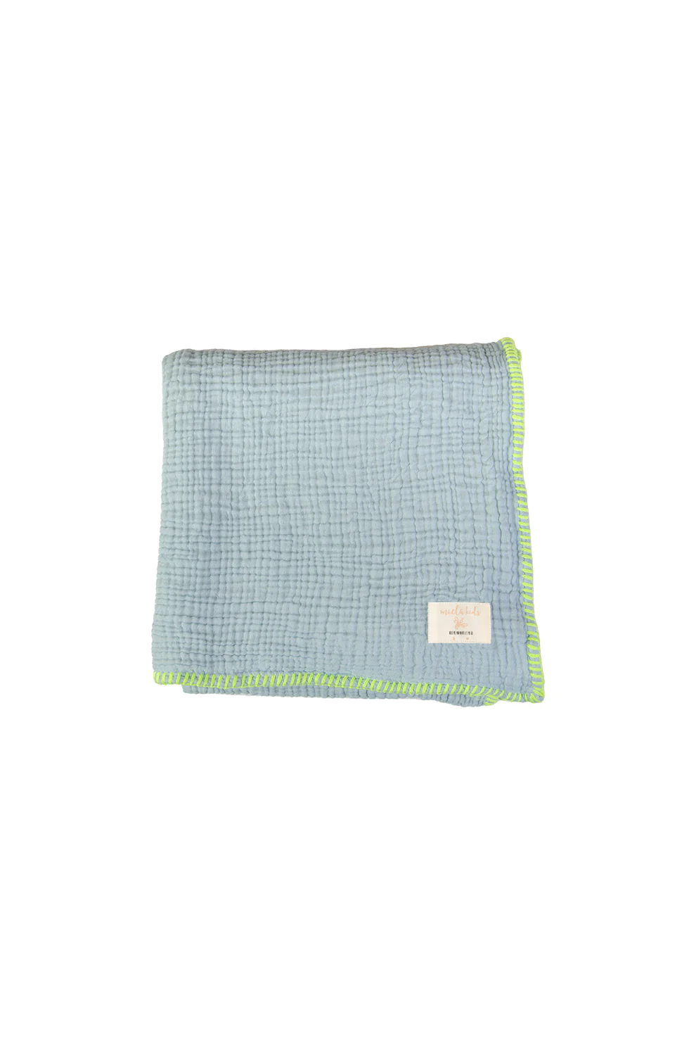 Miela Kids Marshmallow Müslin Battaniye - Neon Detaylı Açık Mint