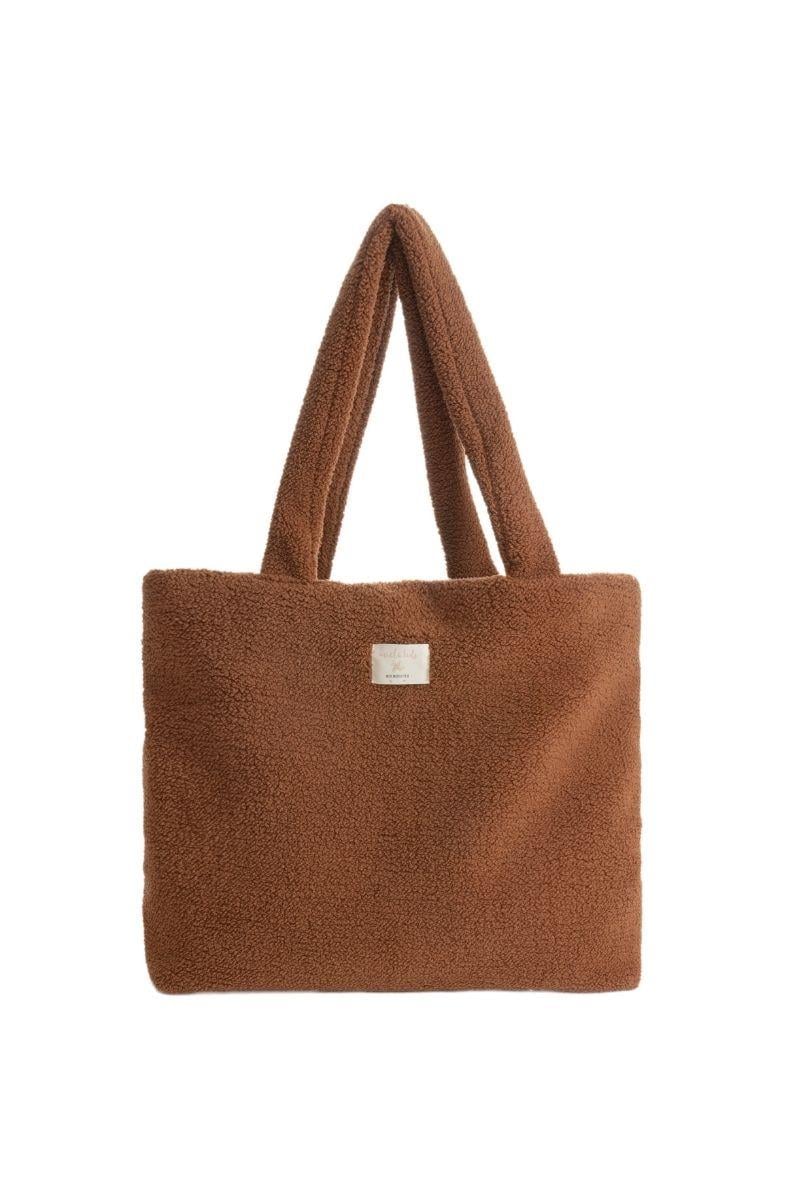Miela Kids Minimal Peluş Anne-bebek Bakım Çantası - Kahverengi