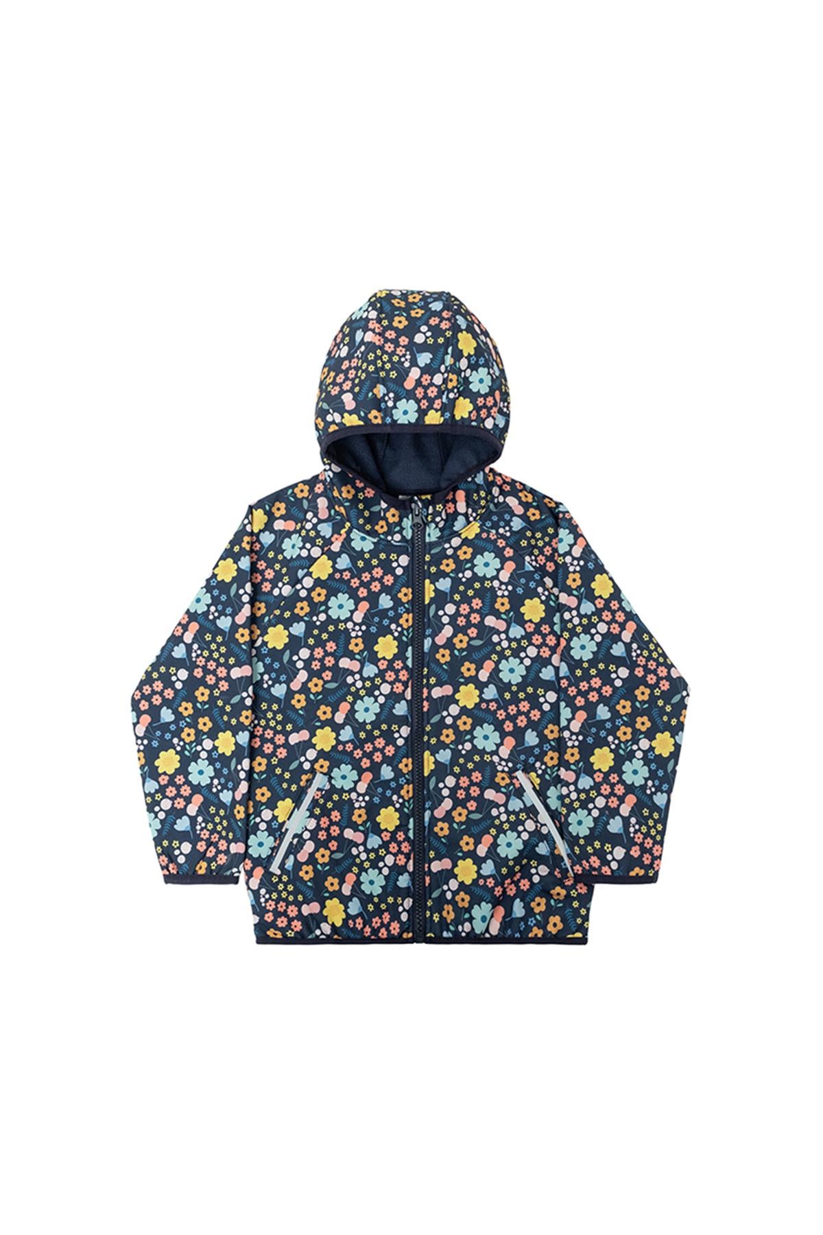 Miela Kids Su Tutmaz Softshell Desenli Ceket - Dark Floral