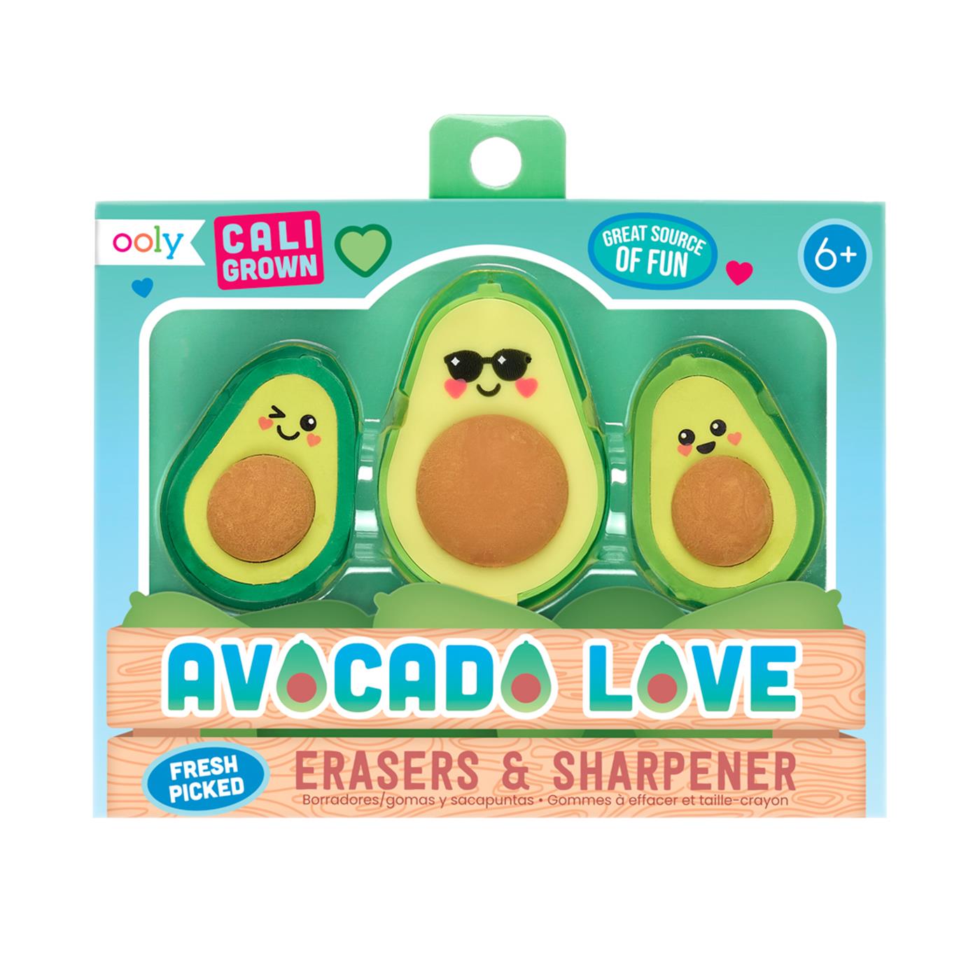 Ooly Avocado Love Silgi & Kalemtıraş 3'lü Set