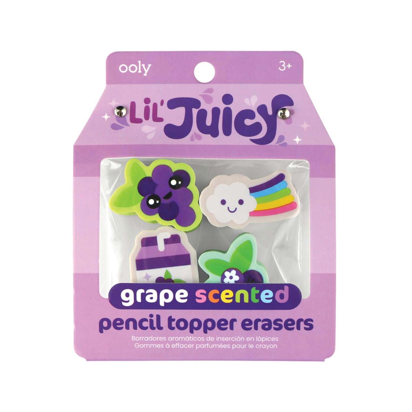 Ooly Lil' Juicy 4'lü Silgi - Üzüm Kokulu
