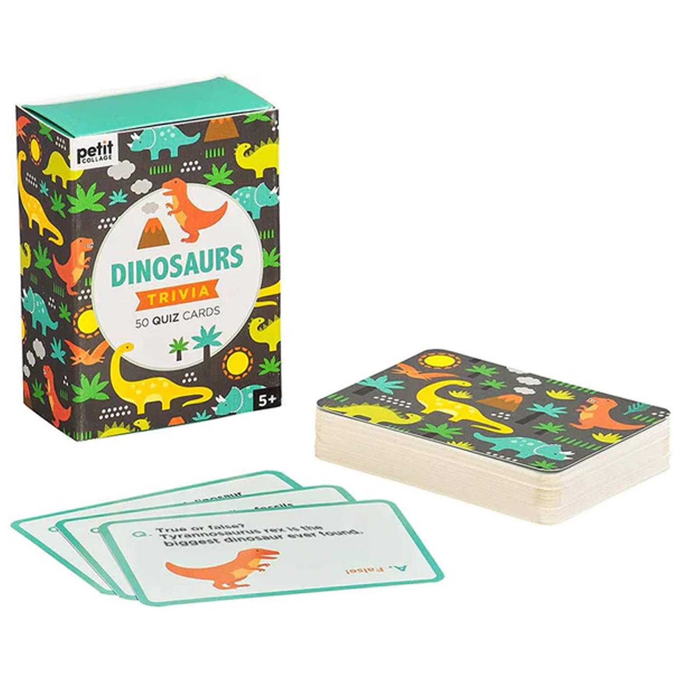 Petit Collage Trivia Soru Kartları - Dinosaurs