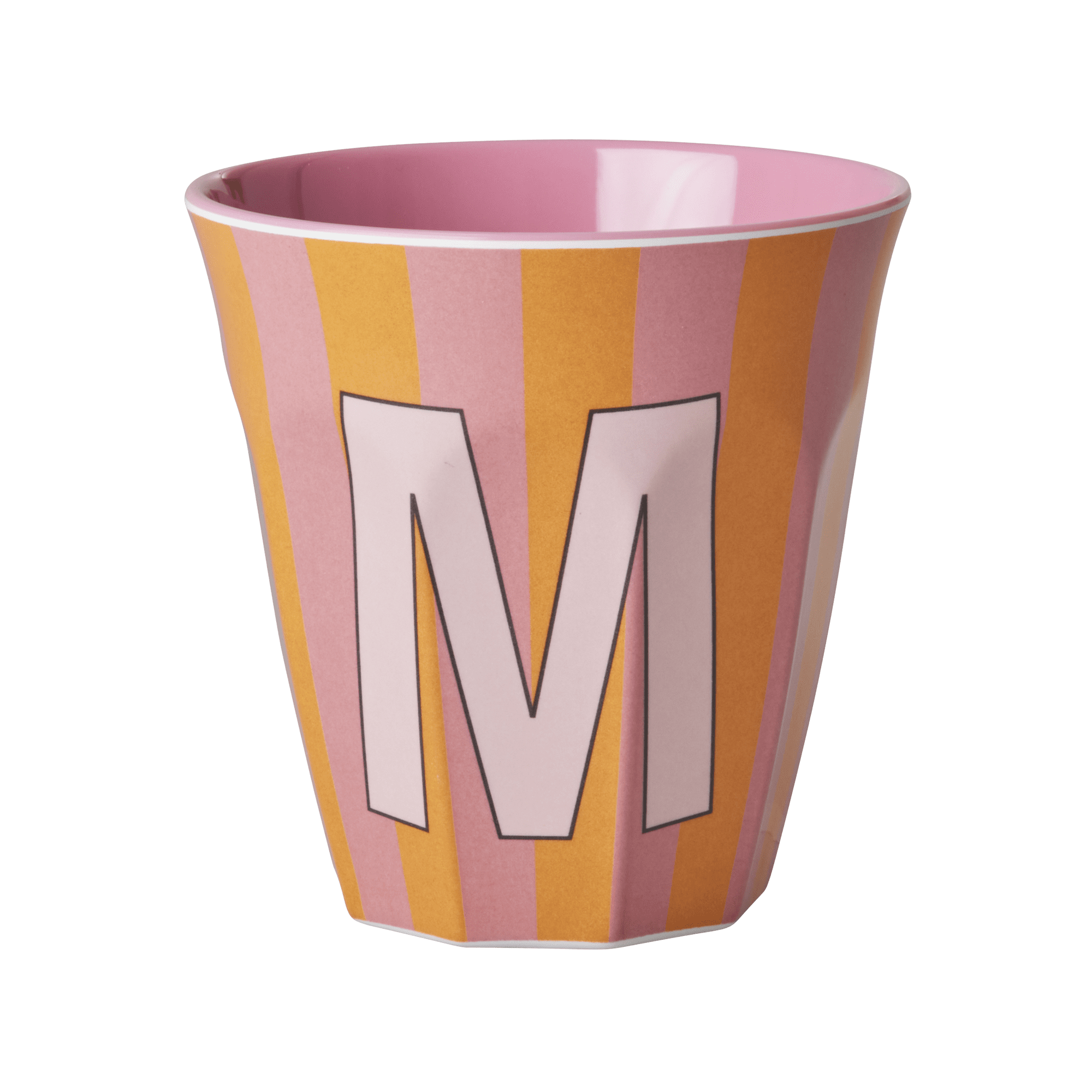 Riceteria Melamin Çizgili Bardak - Pembe M