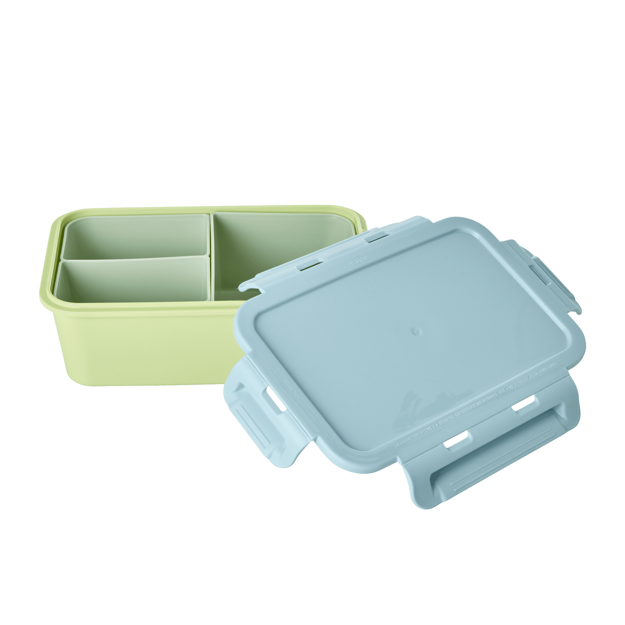 Riceteria Plastik Lunchbox - Soft Blue and Green