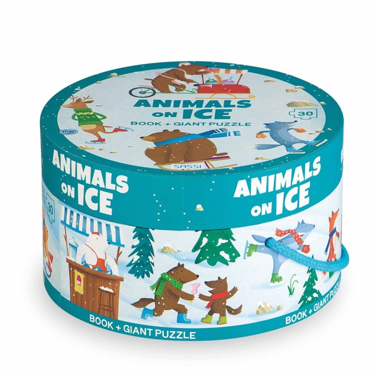 Sassi Animal on Ice Book and Giant Puzzle