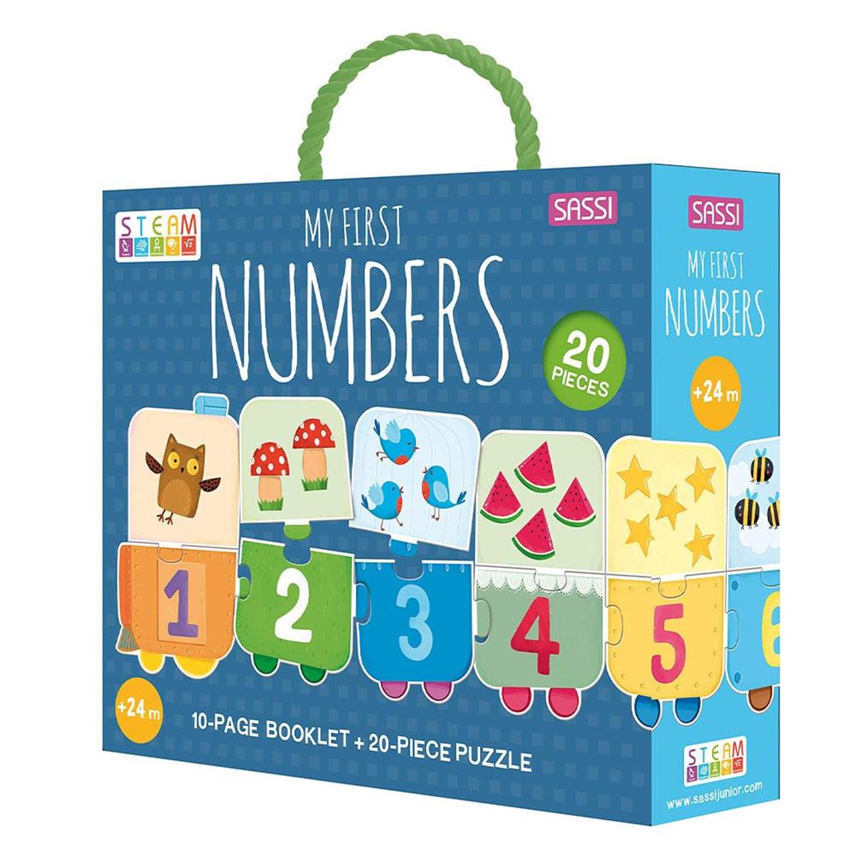 Sassi My First Numbers Book and Steam Puzzle