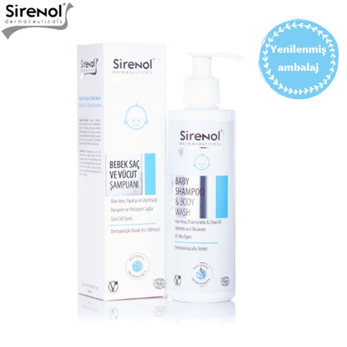 Sirenol Natural Cadı Fındığı Bebek Saç ve Vücut Şampuanı