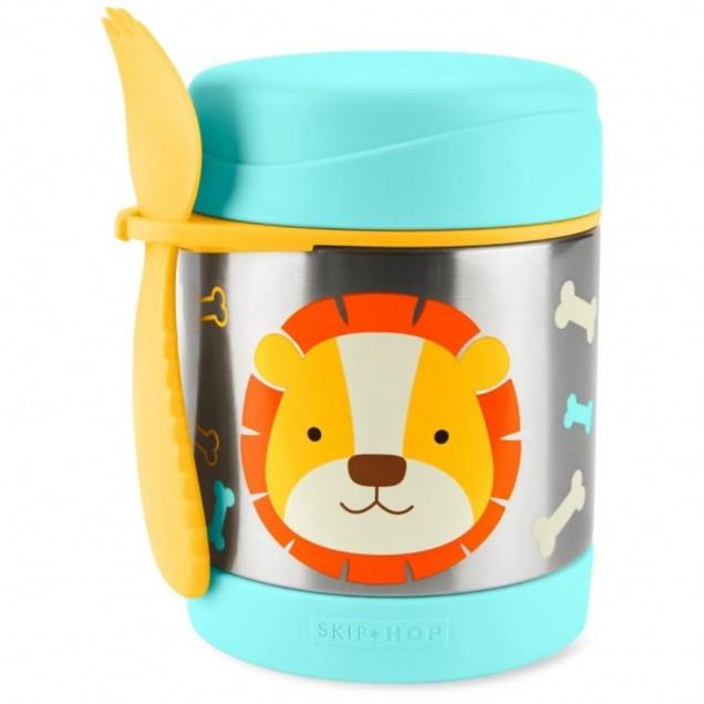 Skip Hop Paslanmaz Çelik Mama Saklama ve Taşıma Termosu Aslan