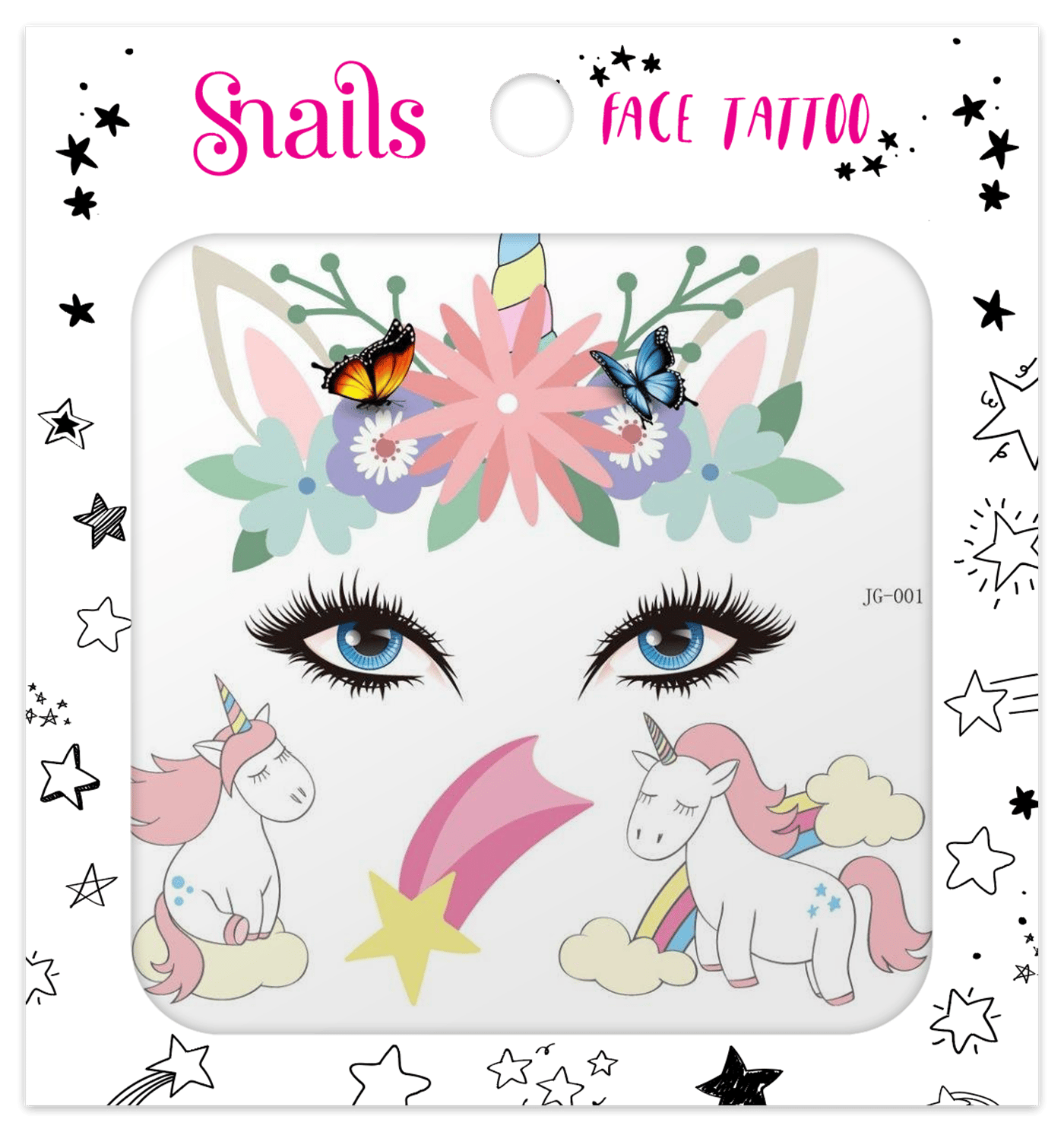 Snails Yüz Dövmesi – Unicorn Star 