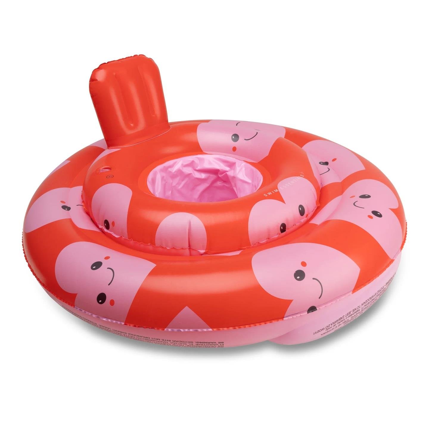 Swim Essentials Red Hearts Bebek Sırt Destekli Yüzme Simidi 0-1 Yaş