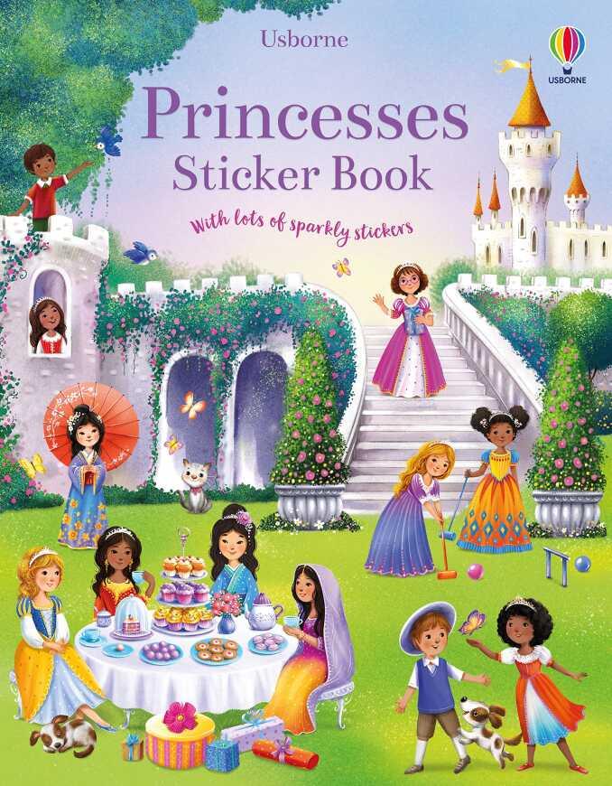 Usborne Princesses Sticker Book with lots of sparkly sticker