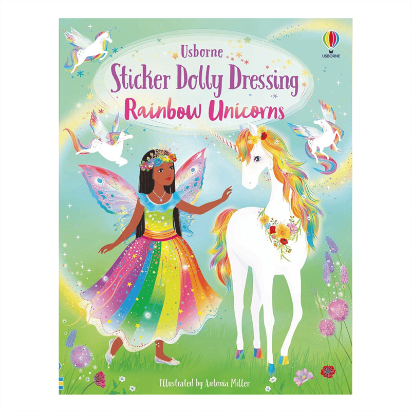 Usborne Sticker Dolly Dressing Rainbow Unicorns