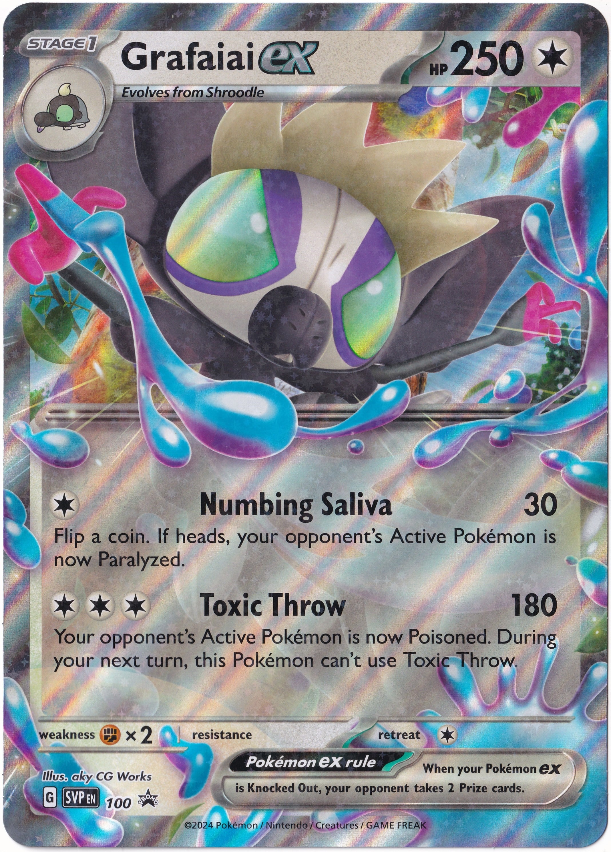 *** Özel Pokemon Kartları ***Grafaiai Ex [Jumbo] #100 - Pokemon Promo - Pokemon Kartı (Mint)