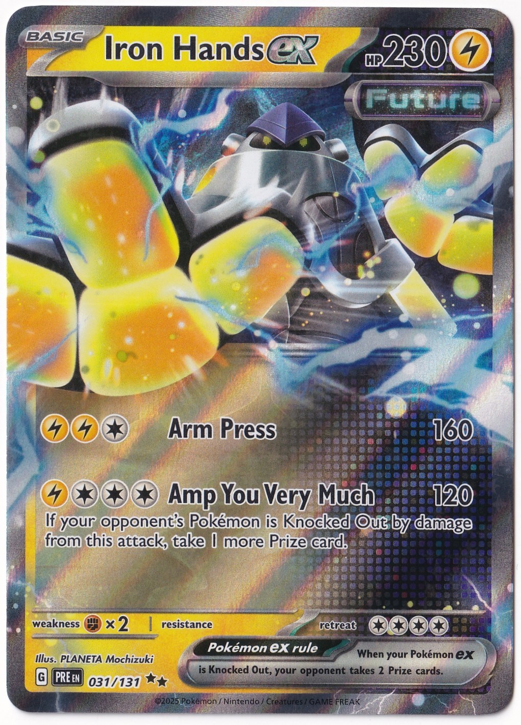 *** Özel Pokemon Kartları ***Iron Hands ex #31 - Pokemon Prismatic Evolutions - Pokemon Kartı (Mint)