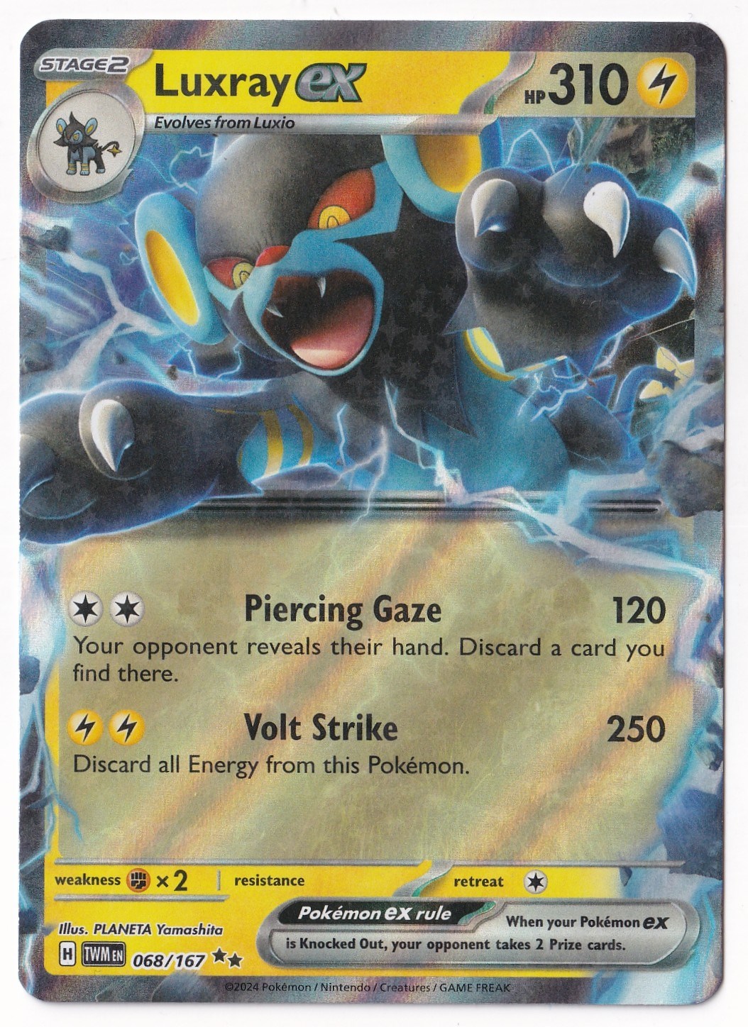 *** Özel Pokemon Kartları ***Luxray ex #68 - Pokemon Twilight Masquerade - Pokemon Kartı (Mint)