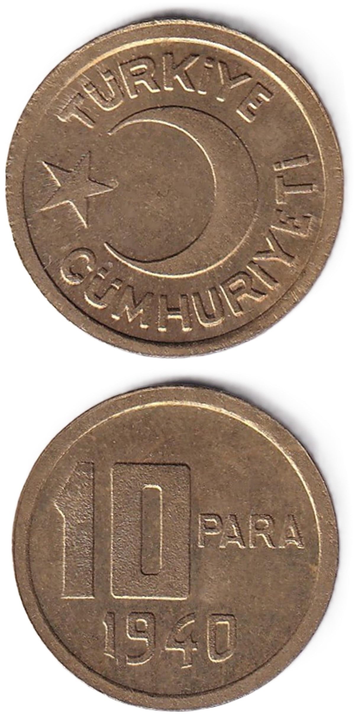 1934-1957 Dönemi Madeni Paraları10 Para (1940) ÇİL Eski Madeni Para