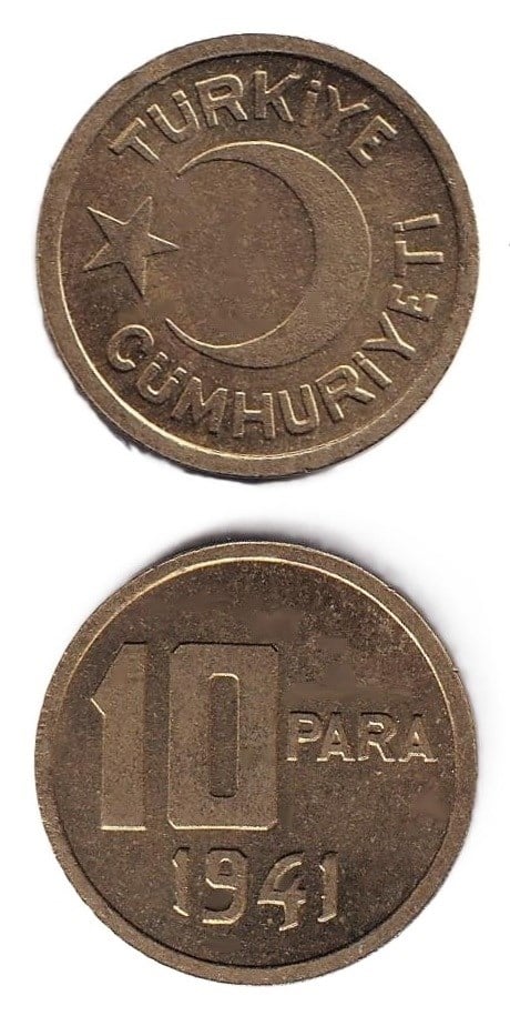 1934-1957 Dönemi Madeni Paraları10 Para (1941) ÇİL Eski Madeni Para