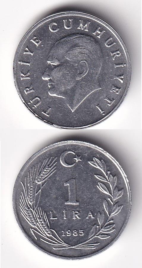 1981-2004 Dönemi Madeni Paraları1 Lira (1985) ÇİL Eski Madeni Para