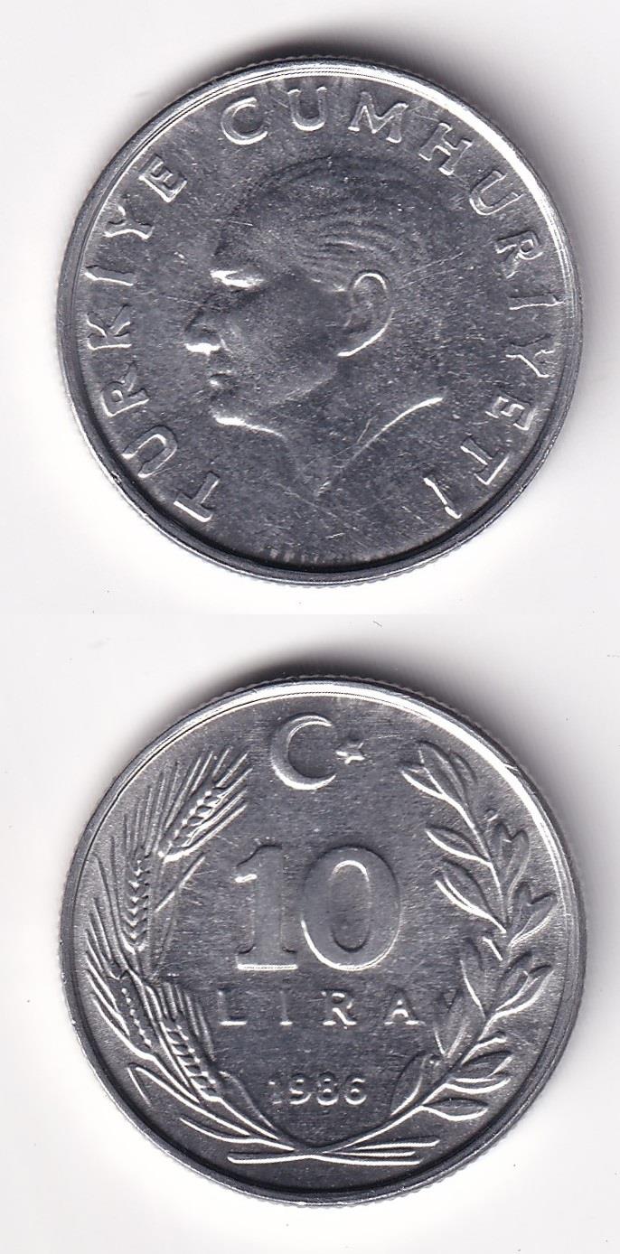 1981-2004 Dönemi Madeni Paraları10 Lira (1986) ÇİL Eski Madeni Para