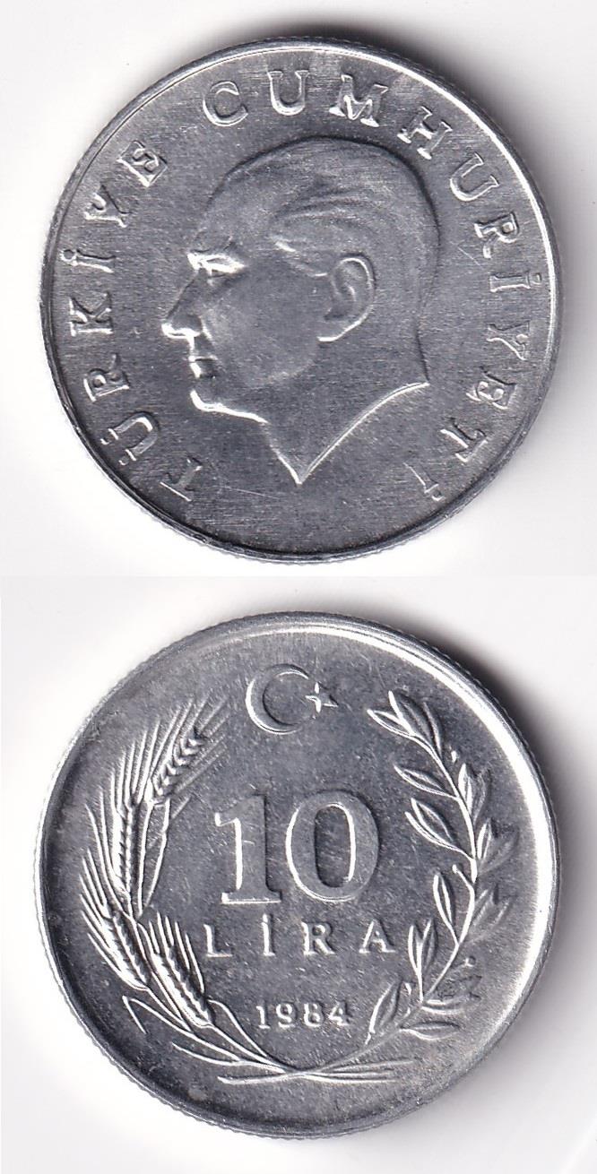 1981-2004 Dönemi Madeni Paraları10 Lira (1984) ÇİL Eski Madeni Para