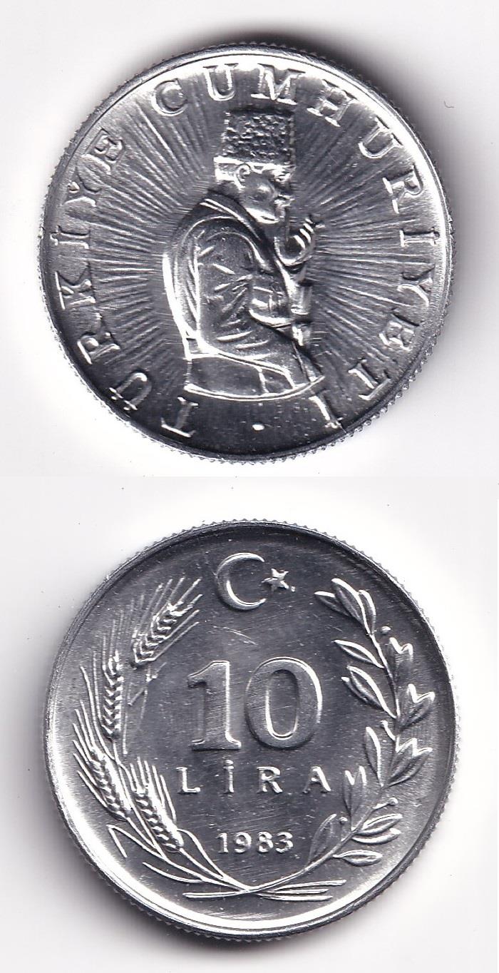 1981-2004 Dönemi Madeni Paraları10 Lira (1983) ÇİL Eski Madeni Para