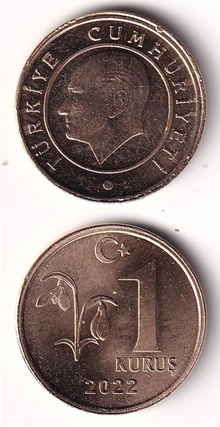 2005 ve Sonrası Dönem Madeni Paraları1 Kuruş (2022) ÇİL