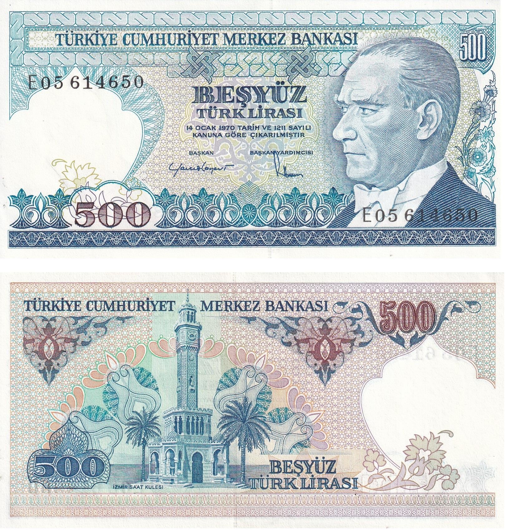 7. Emisyon7. Emisyon 2. Tertip 500 TL Seri E05, ÇİL