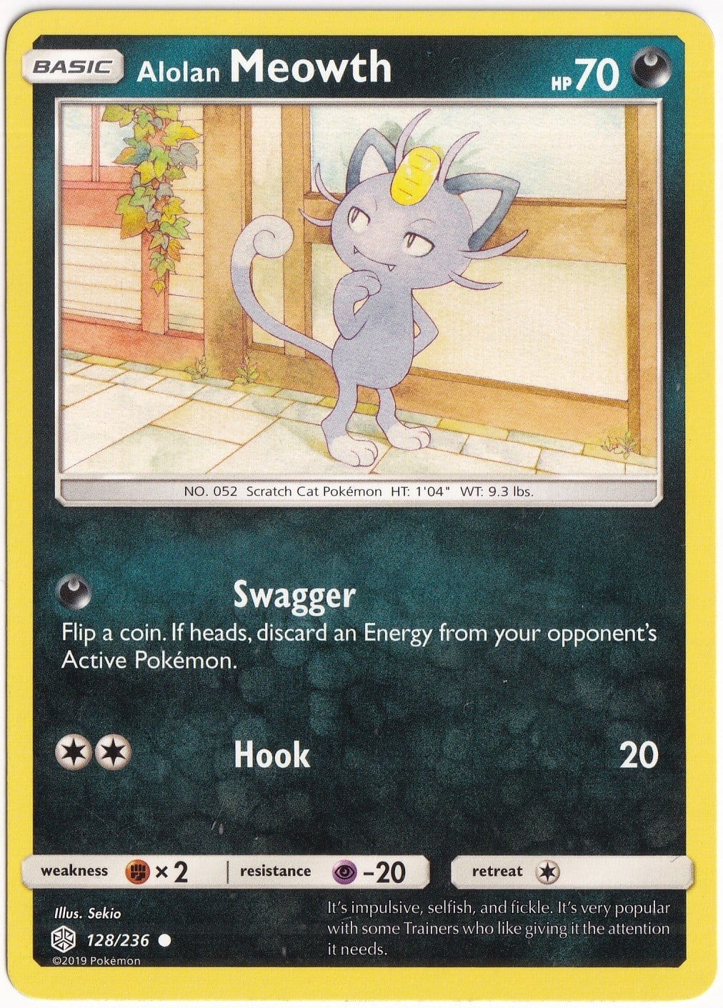 Cosmic EclipseAlolan Meowth #128 - Pokemon Cosmic Eclipse - Pokemon Kartı (Mint)