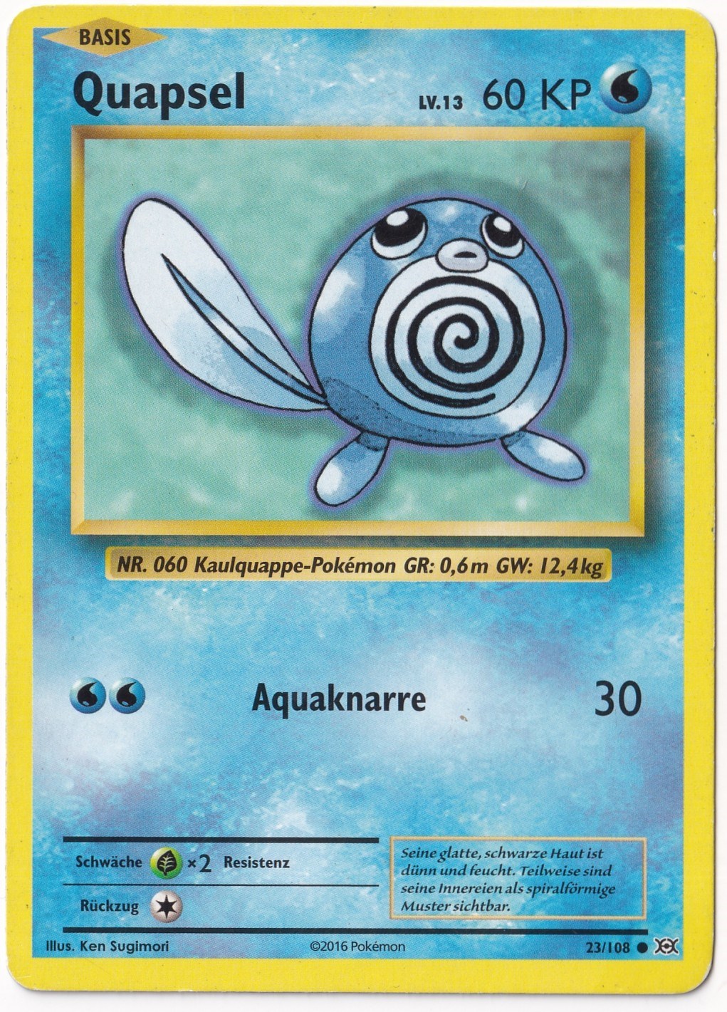 EvolutionsPoliwag #23 (Quapsel) - Pokemon Almanca Evolutions - Pokemon Kartı (NM- Near Mint)