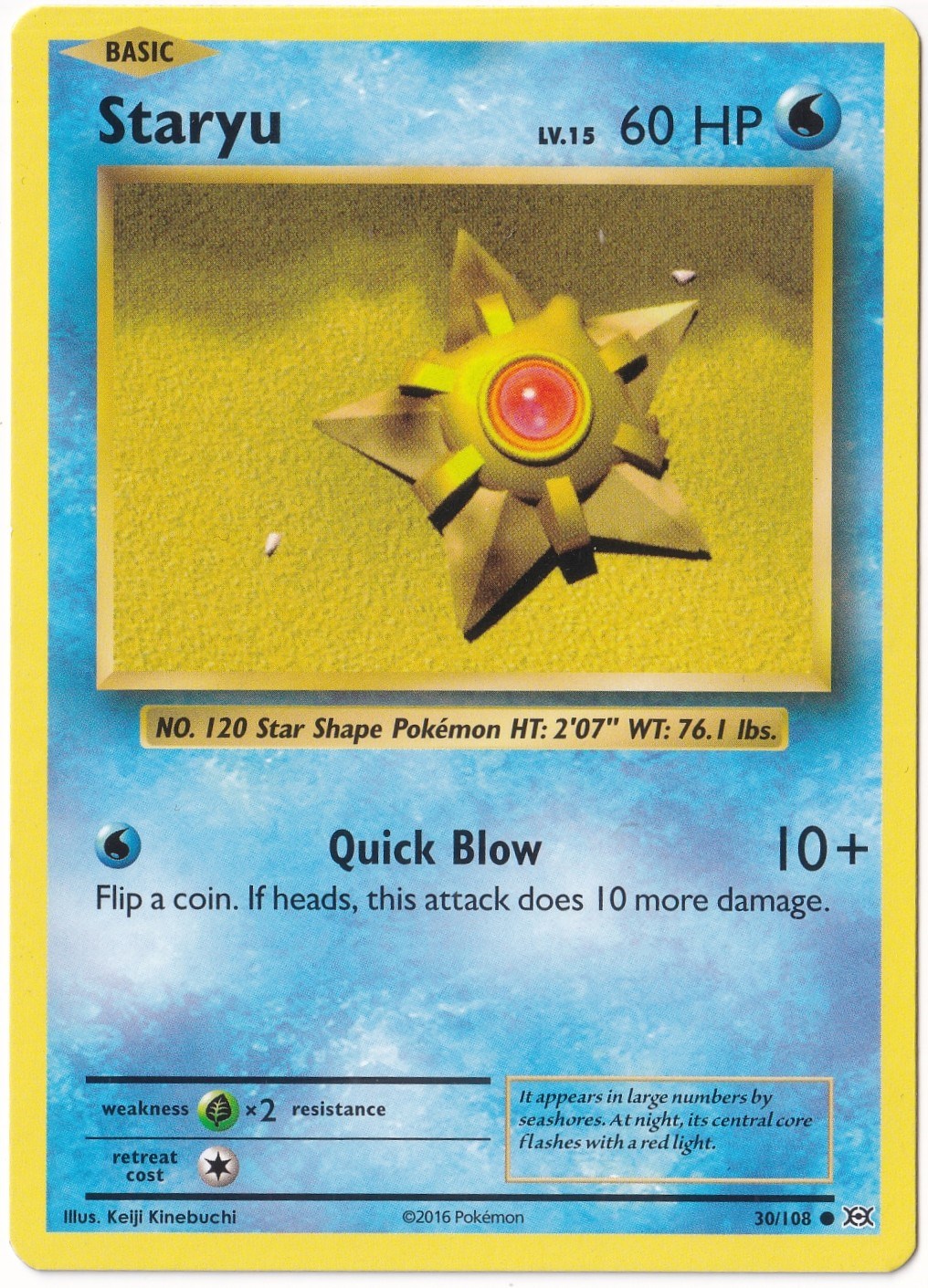 EvolutionsStaryu #30 - Pokemon Evolutions - Pokemon Kartı (NM- Near Mint)
