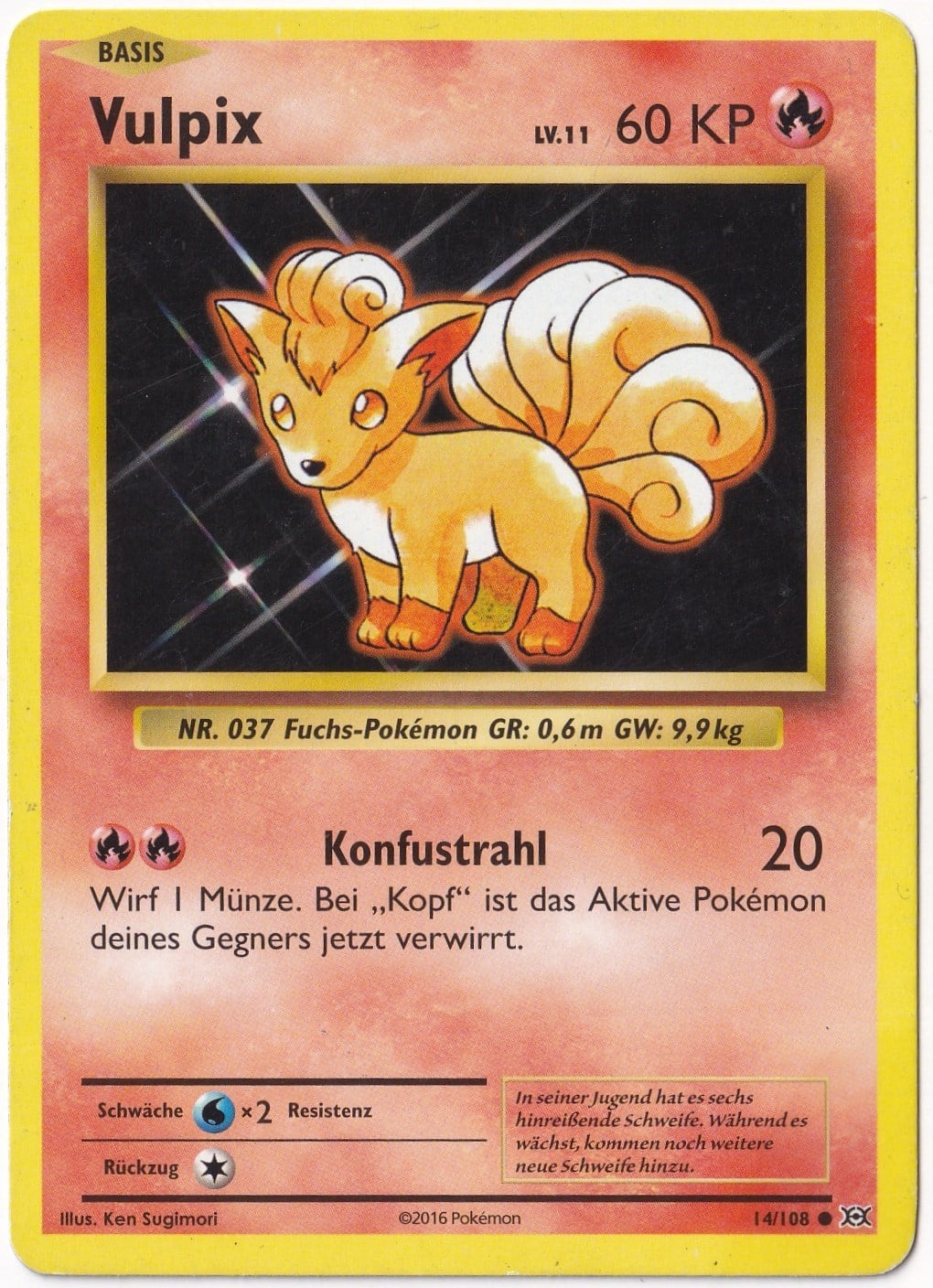 EvolutionsVulpix #14 - Pokemon Almanca Evolutions - Pokemon Kartı (NM- Near Mint)