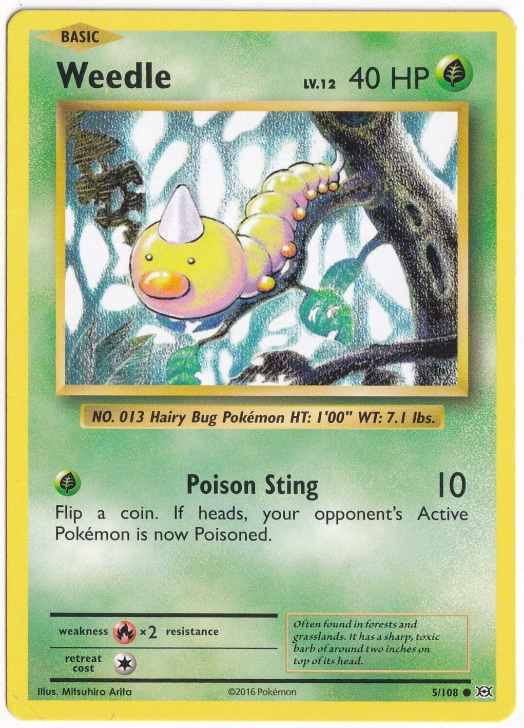 EvolutionsWeedle #5 - Pokemon Evolutions - Pokemon Kartı (NM- Near Mint)