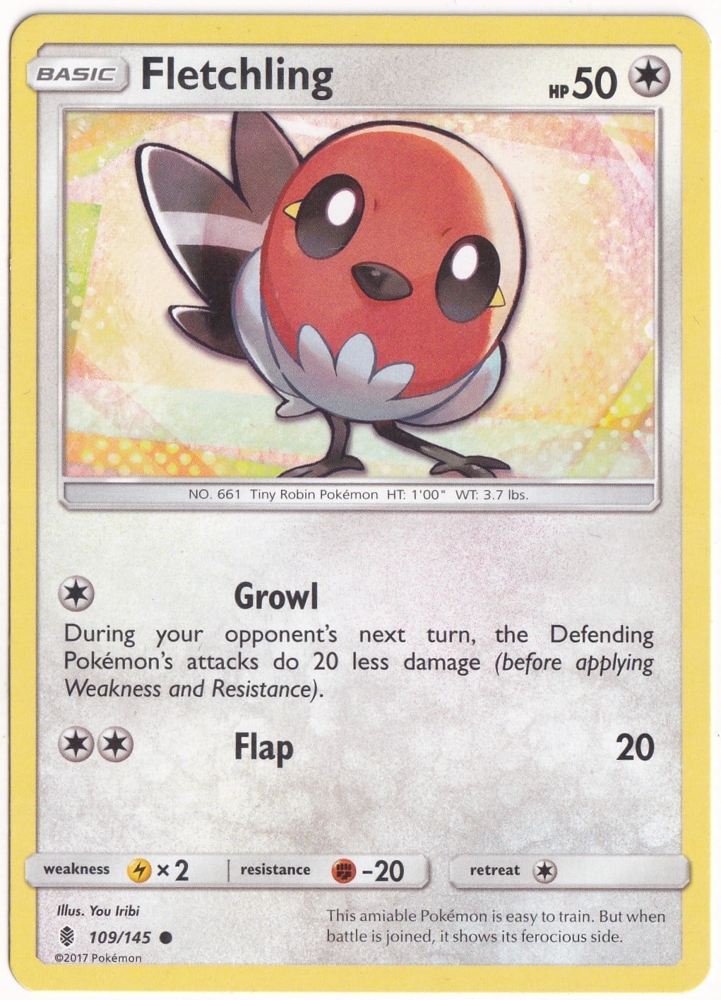 Guardians RisingFletchling #109 - Pokemon Guardians Rising - Pokemon Kartı (Mint)