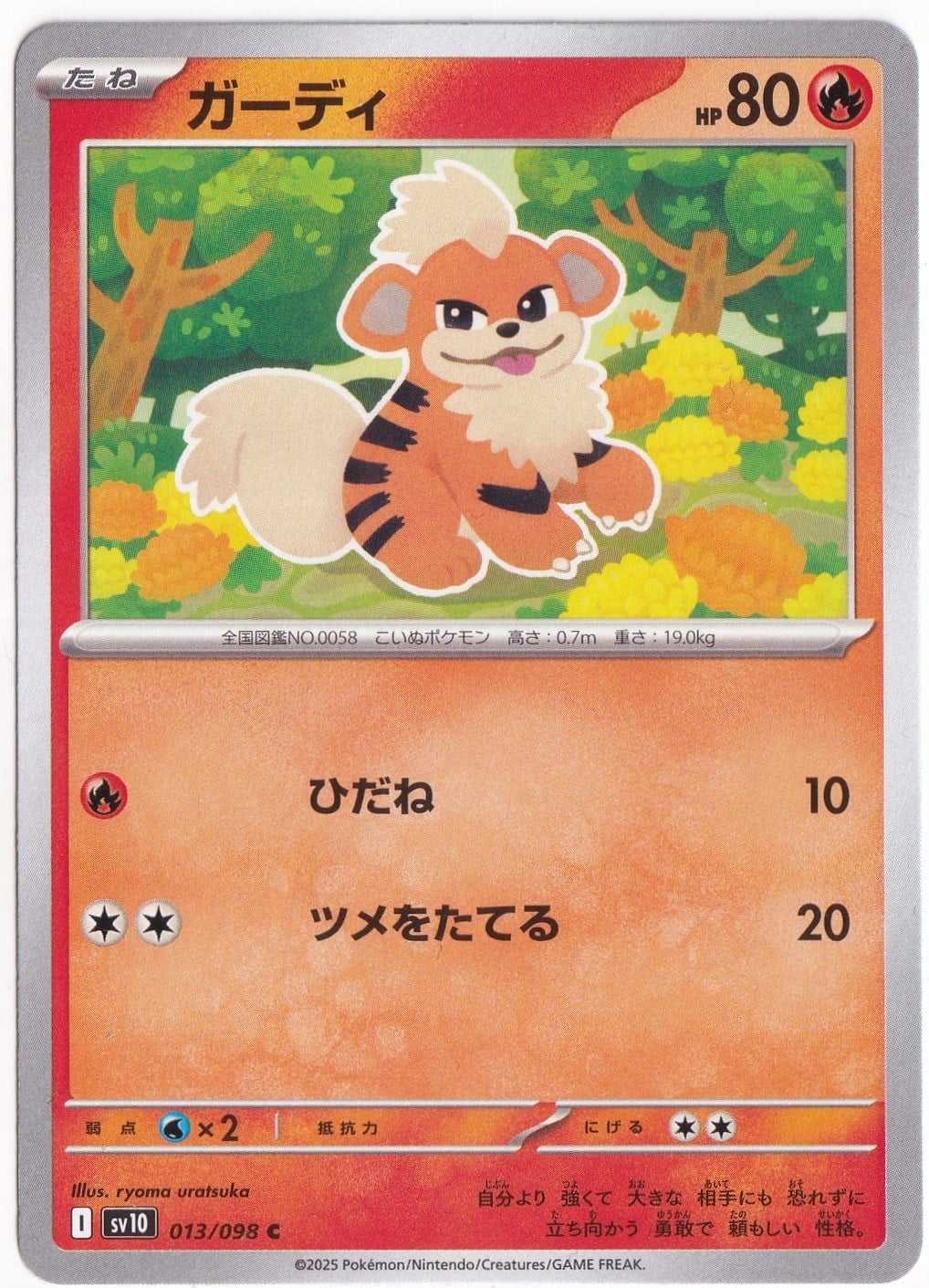 Japanese Glory of Team RocketGrowlithe 013/098 - Japanese Glory of Team Rocket - Pokemon Kartı (Mint)