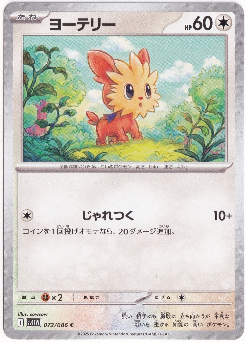 Japanese White FlareLillipup 072/086 - Japanese White Flare - Pokemon Kartı (Mint)