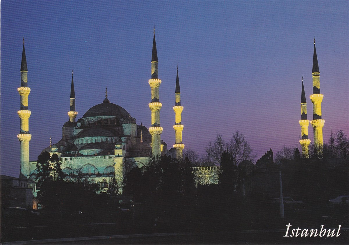 Kartpostalİstanbul Sultanahmet Camii gece Kartpostalı 34/929