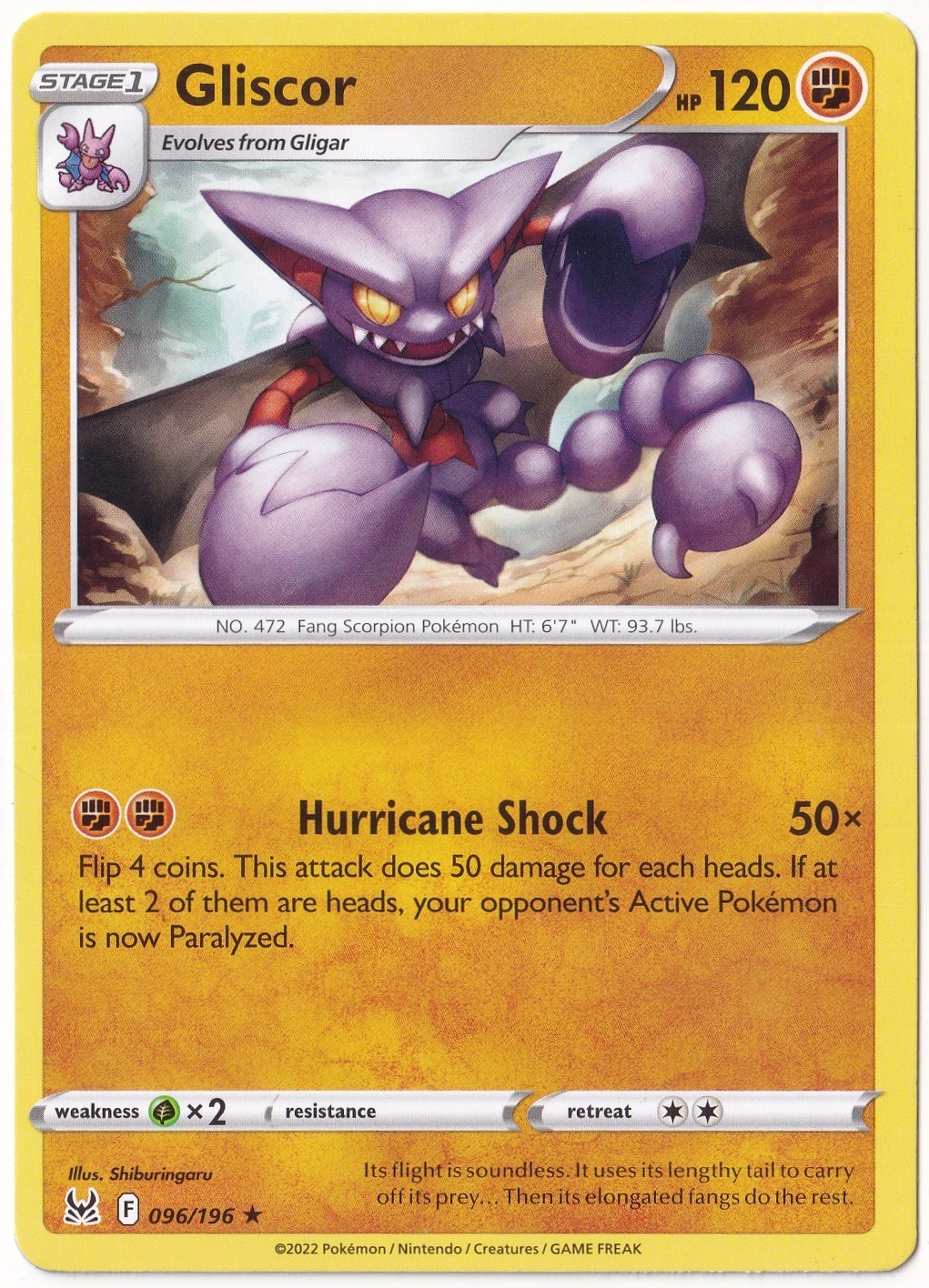 Lost OriginGliscor #96 - Pokemon Lost Origin - Pokemon Kartı (Mint)