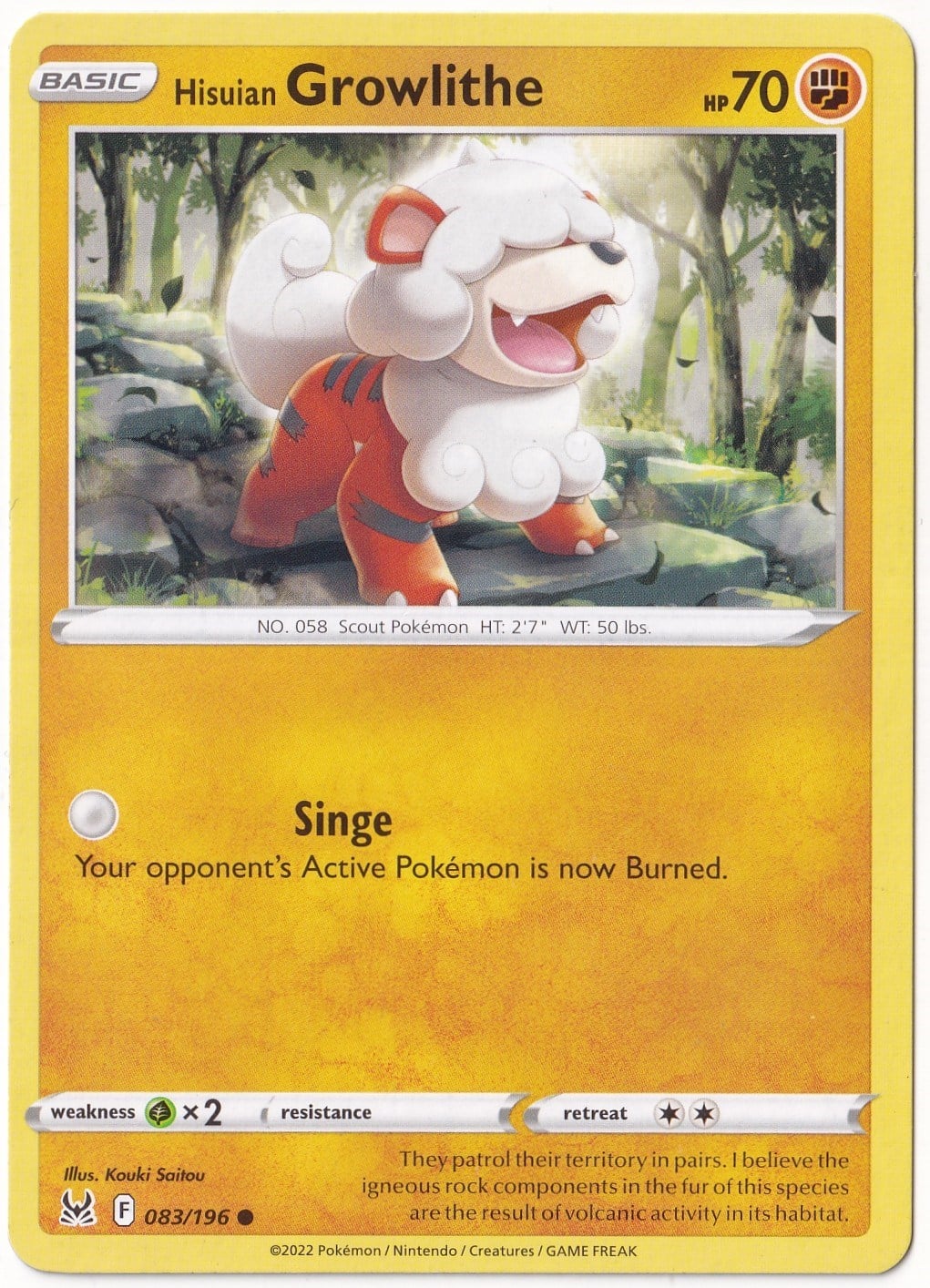 Lost OriginHisuian Growlithe #83 - Pokemon Lost Origin - Pokemon Kartı (Mint)