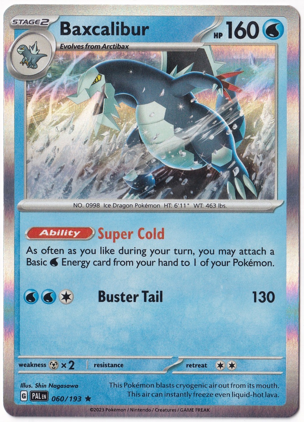 Paldea EvolvedBaxcalibur [Holo] 060/193 - Paldea Evolved - Pokemon Kartı (Mint)