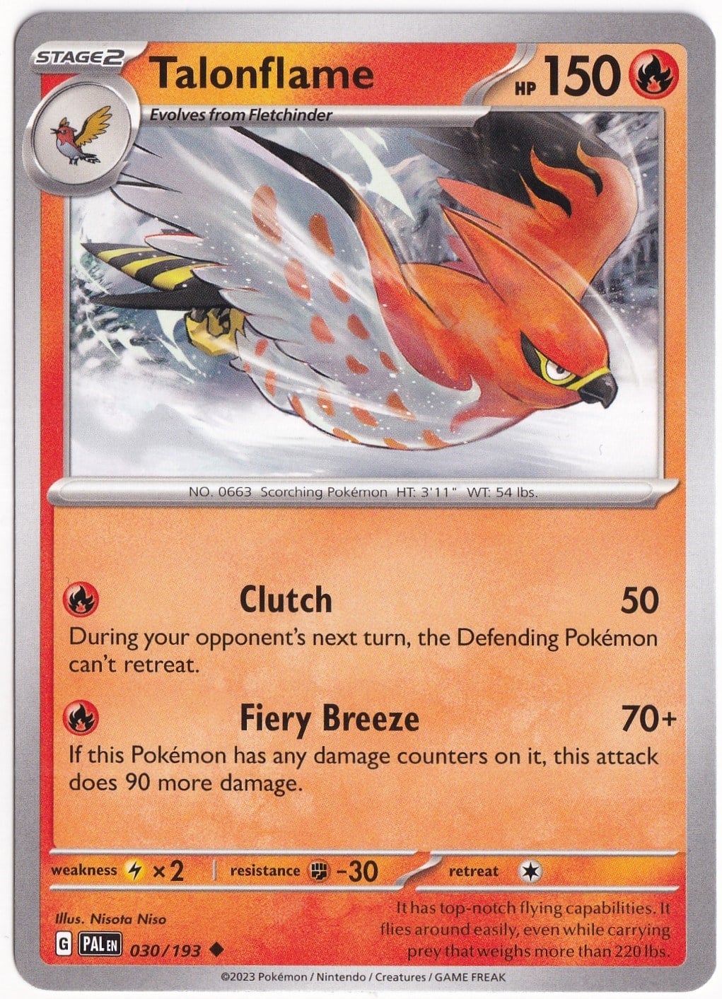 Paldea EvolvedTalonflame 030/193 - Paldea Evolved - Pokemon Kartı (Mint)
