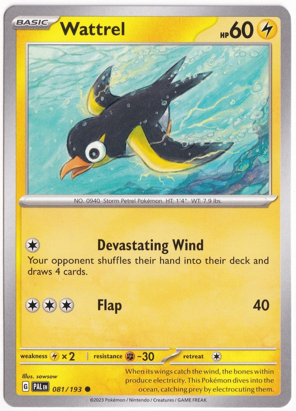 Paldea EvolvedWattrel 081/193 - Paldea Evolved - Pokemon Kartı (Mint)