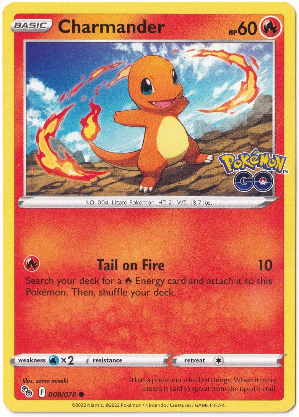 Pokemon Oyun KartlarıCharmander #8 - Pokemon Go - Pokemon Kartı (Mint)