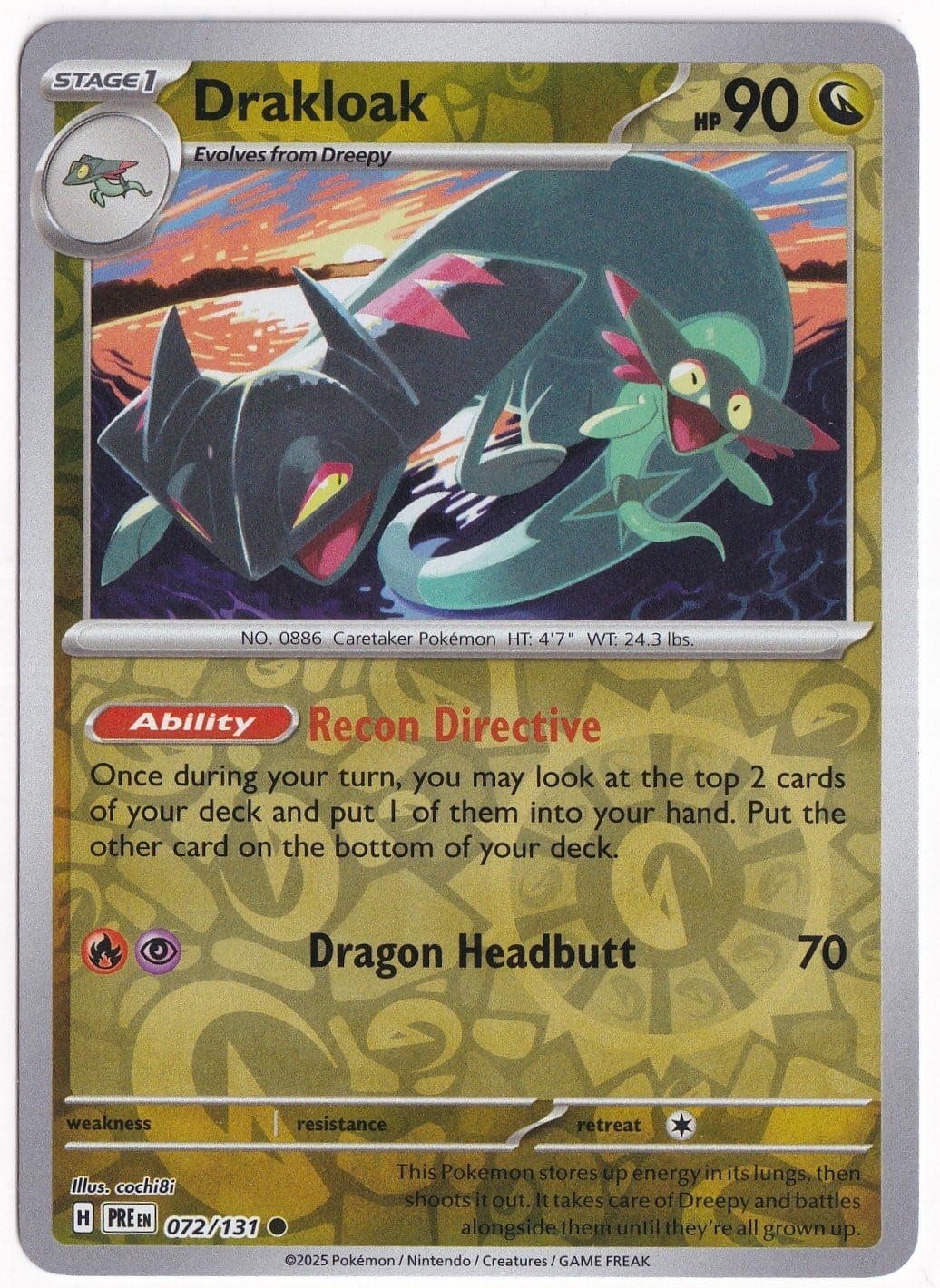 Prismatic EvolutionsDrakloak [Reverse] 072/131 - Prismatic Evolutions - Pokemon Kartı (Mint)